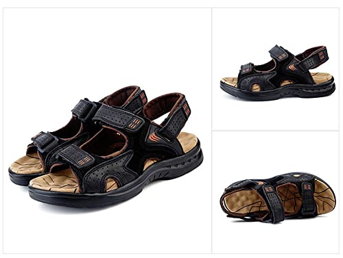 Men's Leather Sandals Comfortable Open Toe Athletic Fisherman Walking Sandal Summer Outdoor Beach Sport Hiking Shoes for Men2