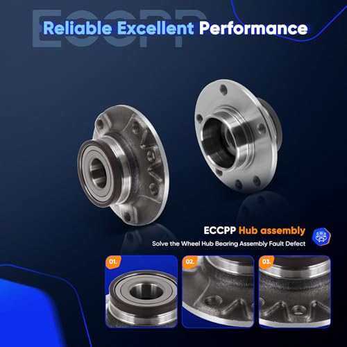 Image of ECCPP 2-Piece 512510 Wheel Hub Bearing for Dodge Dart 2013-2016 | w /ABS Sensor Pre-Greased Sealed