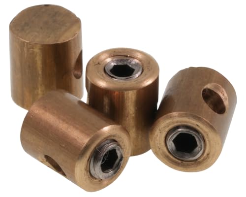 4 Stück Schraubnippel, aussen 6mm, Gesamtlänge 9mm, Gaszug Bremszug Bowdenzug Universal Nippel, Motorrad, Mofa, Roller, Moped, Quad und andere Zweiräder