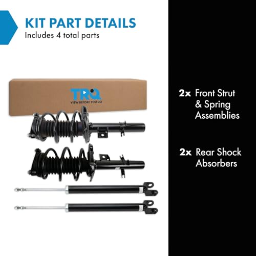 Image of TRQ Front and Rear Complete Strut Assembly & Shock Absorber Kit Complete Strut & Coil Spring Assembly Compatible with 2019-2022 Nissan Altima