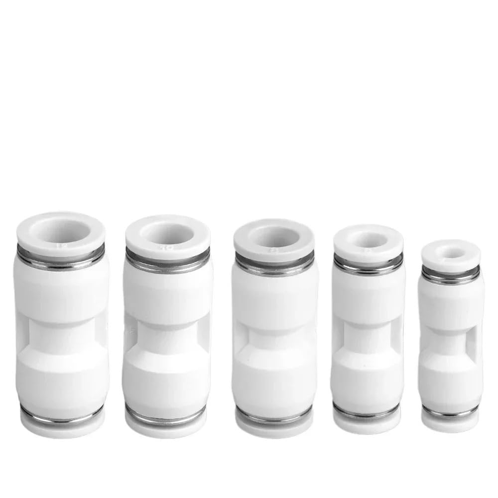 Raccord pneumatique PU8 en plastique PURYN pour tube 8 mm - Lot de 5 connecteurs rapides