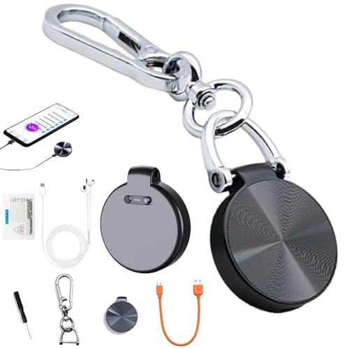 Grabadoras de Audio con Triple cancelación de Ruido Inteligente con IA, grabadora de Voz Inteligente HD con grabación y reproducción con un Solo Toque, Mini grabadora de Audio con Llavero(8G)