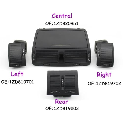 Couvercles de grille d'aération Skoda Octavia 2 A5 MK2 ventilation droite