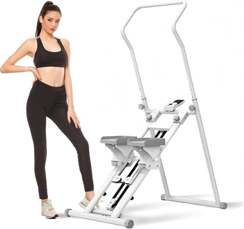 Image of Foldable Vertical Climber Exercise Machine for Home Workouts, Supports Up to 300LBS, Ideal for Men and Women