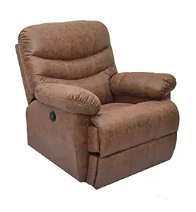 The Couch Cell Motorized Recliner in Tan Suede Specially for Senior Citizens with Push Button