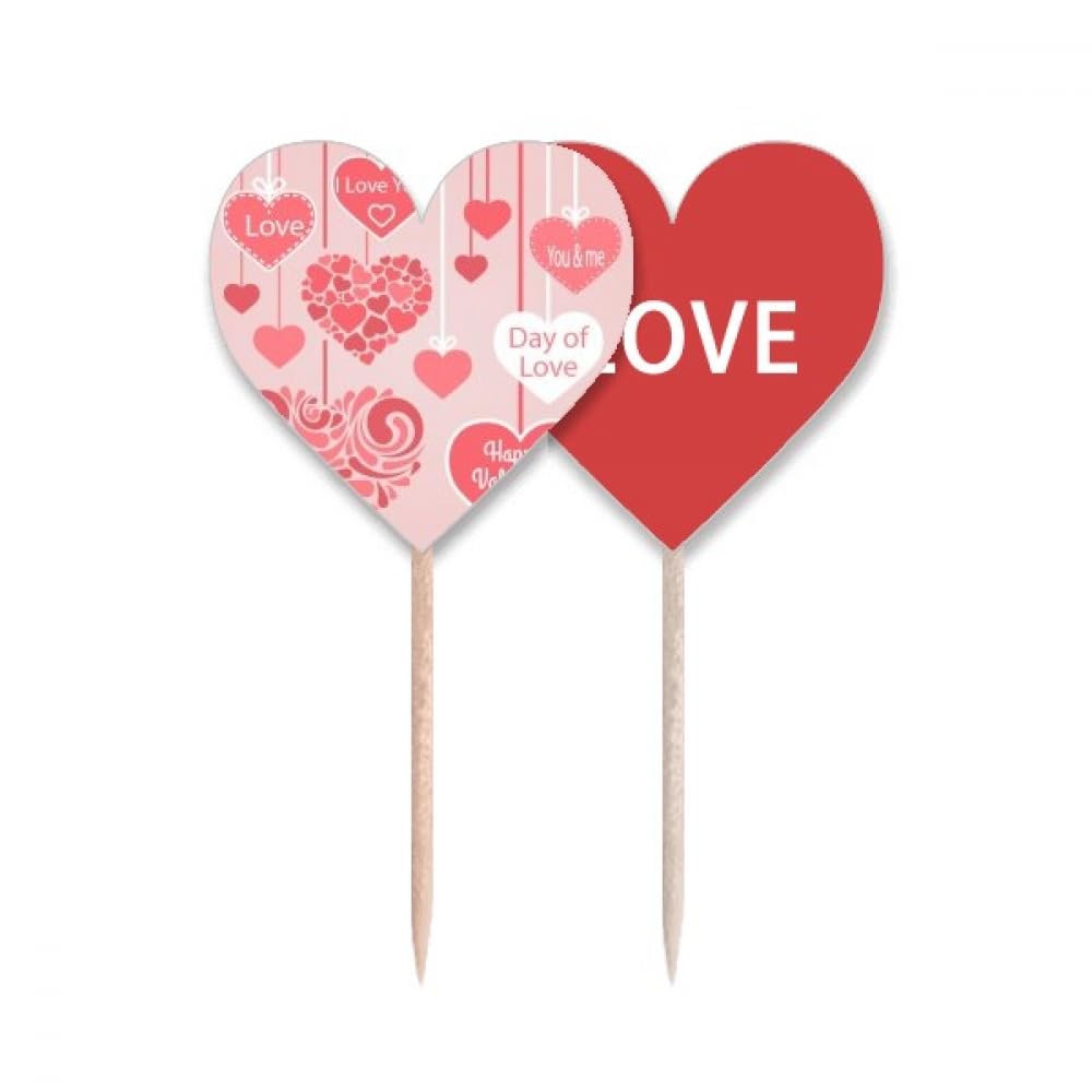 Cure-dents Happy Valentine pour une table de Saint-Valentin romantique et chic