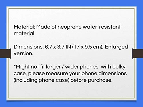 Image of Neoprene Neck Phone Sleeve Bag Pouch w / Clip (Black Turquoise Polka Dots) | Tainada small shockproof water-resistant, lightweight cellphone pocket holder carrier, w / adjustable lanyard and carabiner