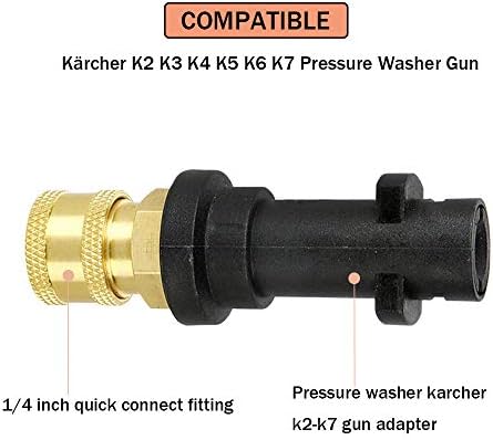 Stone Banks Pressure Washer Gun Adapter with 1/4'' Quick Connect Female Fitting Compatible with Karcher/Kärcher K Series K2, K3, K4, K5, K6, K7 High Pressure Washer