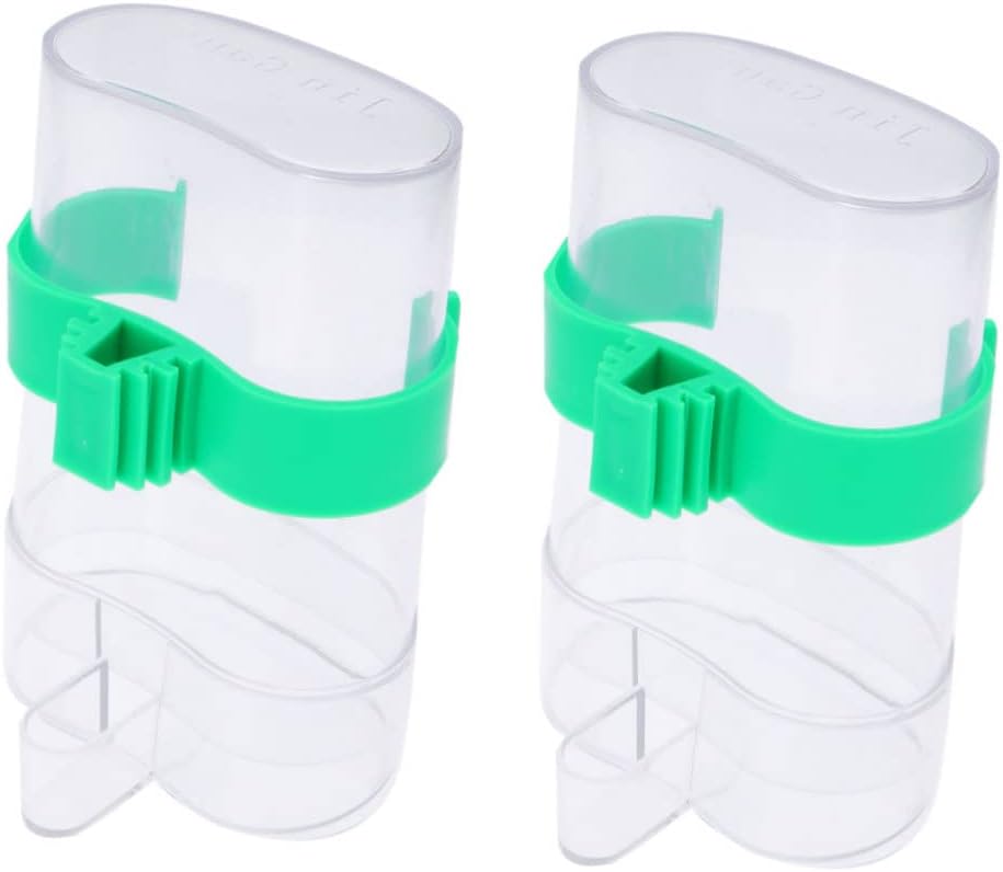DOITOOL 6pcs Automatic Bird Water Feeder Transparent Pet Drinking Tool for Birds No-Leak Design Suitable for All Birdcages Under Distance