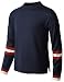 H2H Mens Casual Slim Fit Pullover Lightweight Thin Fabric Sweaters Stripe Patterned
