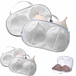 LinamHoz 4 pcs Bra Wash Bag Set, Underwear Anti-deformation Washing Bags with Premium Zipper Foldable Mesh Lingerie Wash Bags for Laundry Lingerie