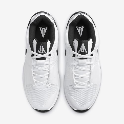 Ja 1 (Team Bank) Basketball Shoes (FV1303-100, White/White/Black) Size 7.54