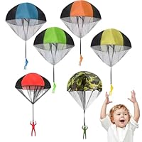 6Stück Fallschirmspringer Spielzeug,Fallschirmspringer,Fallschirm,Fallschirm Spielzeug Kinder,Hand Werfen Fallschirm Outdoor Flugspielzeug,Outdoor Flugspielzeug Fallschirm Draußen Fallschirm Wurfspiel