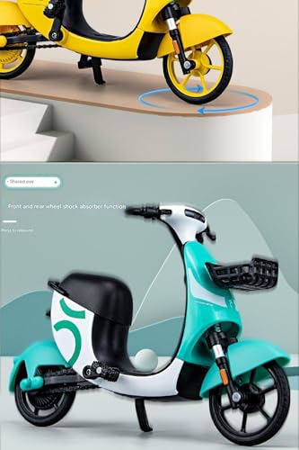 Image of FEXXA Police Motorcycle Toy - Pull Back Motorcycle Toys, Tiny Gift with Music Lighting, Latte Motorcycles Toy for Kids Boys Age 3-8 Year Old [NEW] (1 /10 Urban Sharing Electric Bicycle-Green)