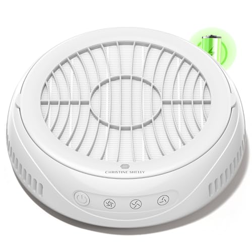 Image of CHRISTINE SHELLY Nail Dust Collector, Rechargeable Dust Collector Nail Tech, Powerful Vacuum Fan Vent Dust Collector Extractor Dust Suction Machine for Acrylic Nails Polishing, Nail Salon&Home