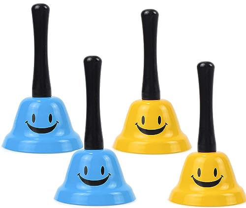 4 Stück Handglocke, Rezeptionsklingel Edelstahl Chrom Schelle Glocke Küche Glocken,Handglocke Glocken für Restaurant Küche Hotel Hochzeitsfeier Weihnachtsfeier Kostüm Party Festival