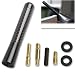GTP 3" Real Carbon Fiber Antenna Black Aluminum AM/FM Radio Vehicle Car Screw-in Stubby Aerial Replacement