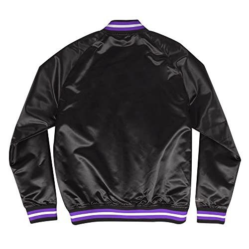 Mitchell & Ness - Mens Toronto Raptors Nba Lightweight Satin Jacket, Color Black, Size: XXX-Large - Image 2