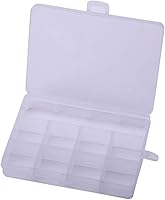 Vista 5 de 2Tomato Shipping Supplies Caja de almacenamiento de plástico rectangular transparente con 10 ranuras, organizador de compartimentos pequeños