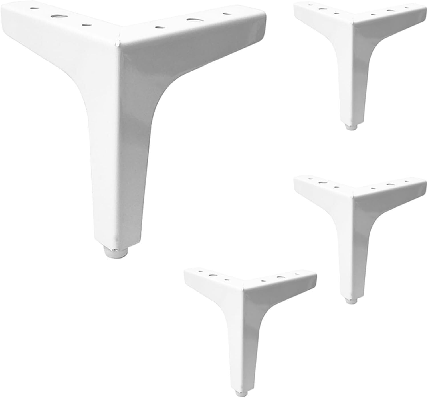 Rhllvj White Metal Furniture Feet, Triangle Sofa Support Feet, Diy Replacement Feet For Cabinet Sofa Chair Nightstand(White)