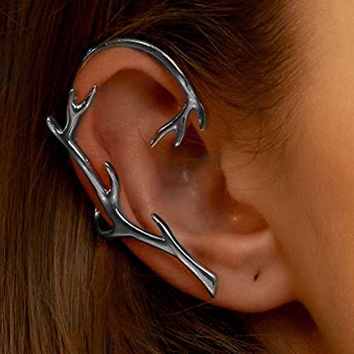 Generic 2Pcs Women Copper Wrap Earrings Crawler Ear Cuff Coral Branch Earrings Jewelry Gifts, Yy413616Q0, Golden,Silver #TOP2