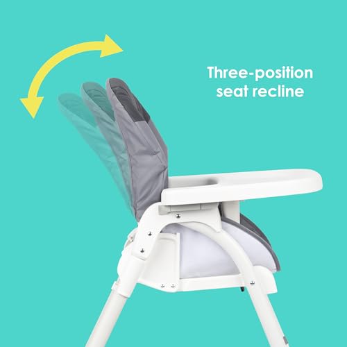 Image of Baby Trend Flat Fold High Chair, Stellar Grey