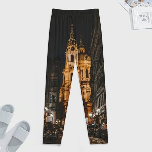 Prague Night City Men's Pajama Bottoms Sleep Lounge Soft Comfy Pants Sleepwear4