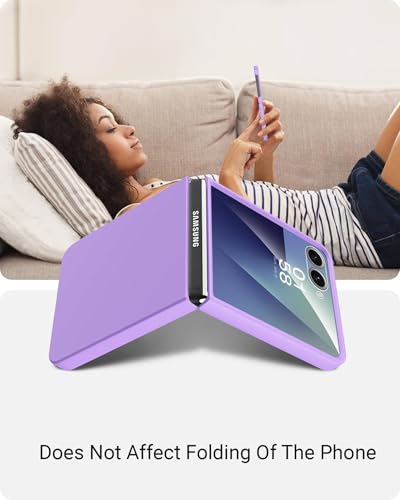 Image of Kapa Ultra Thin Back Case for Samsung Galaxy Flip7 / Z Flip 7 | Full Body Protection Hard Back Cover (Purple)