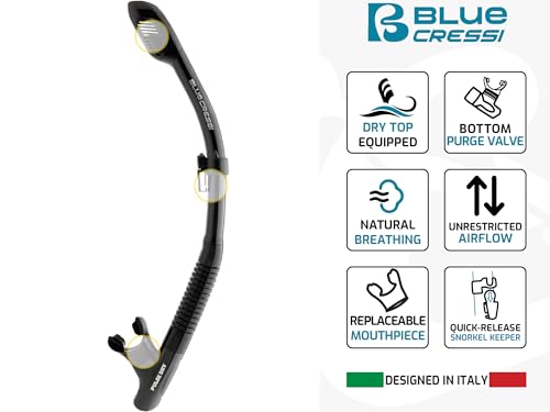 Set de buceo Cressi Travel para adulto con máscara sin marco de gran visión, snorkel seco y aletas ajustables ligeras - Voyager Set - Diseñado en Italia miniatura 5