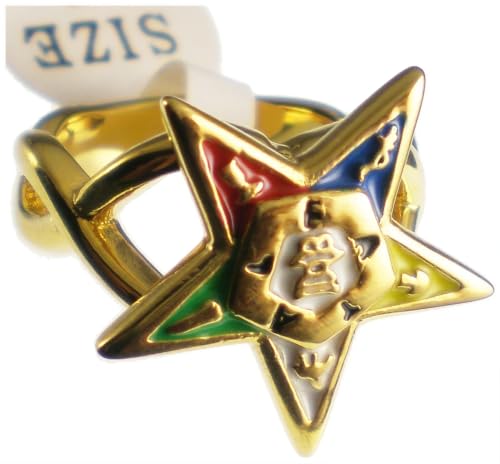 TCEShop Eastern Star Symbol Ladies Ring [Gold - 8] - ID#65809