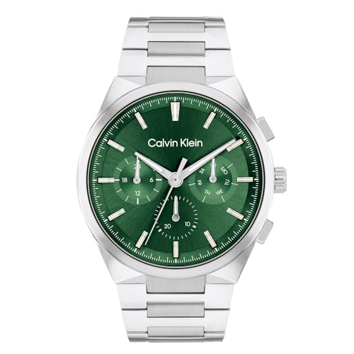 [カルバンクライン]腕時計 メンズ DISTINGUISH グリーン文字盤 ステンレスベルト 25200441[正規品]