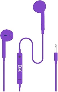 DOKI Auriculares Sonido Puro y Potente Bajo con Microfono,Jack 3.5mm (Púrpura)