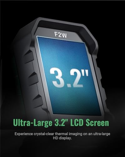Image of F2W Thermal Camera 640x480 Super Resolution, Thermal Imaging Camera 256x192 IR Resolution, IntellFault Intelligent Scene,3.2 inch Screen,25Hz,-4F to 1022F,App Image Transfer & PC Analysis,Case