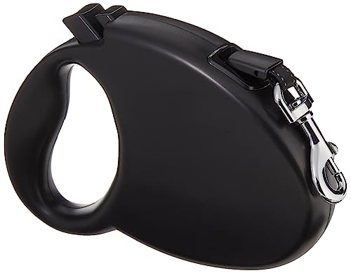 Amazon Basics Guinzaglio retrattile per cani, lunghezza estensibile 5 m, taglia M (fino a 50 kg), nero