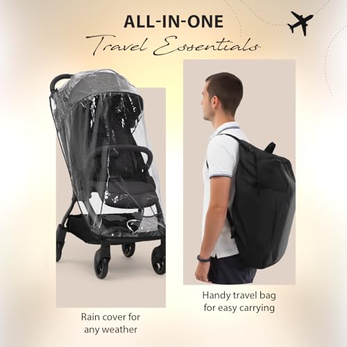 Image of Chicco We 2 - Lightweight Stroller, Foldable from 0 Months to 22 kg, Travel Stroller, Lightweight Plane Stroller, Reclining with Sleeping Position, Padded Shoulder Straps, Compact Travel Bag and Rain Cover