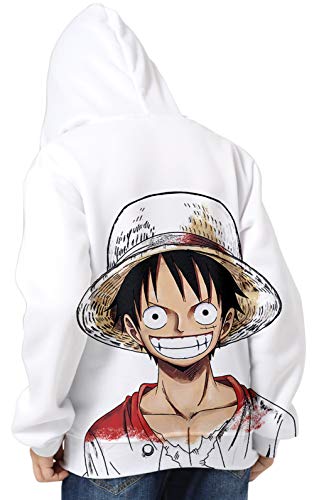 Haosheng Anime One Piece 3D Stampata Felpa con