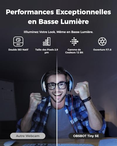 Streaming webcam 1080P OBSBOT Tiny SE caméra PC portable et tablette - 6