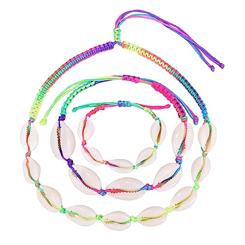 Ensemble de bracelets de cheville en coquillage avec pendentif conque délicat