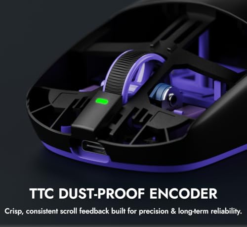 Image of Kreo ARMA Wireless Gaming Mouse I 49g Ultra-Light, Flagship PixArt 3395 Sensor, 26,000 DPI, 90M Switches, 1000Hz Low-Latency, Tri-Mode Connectivity
