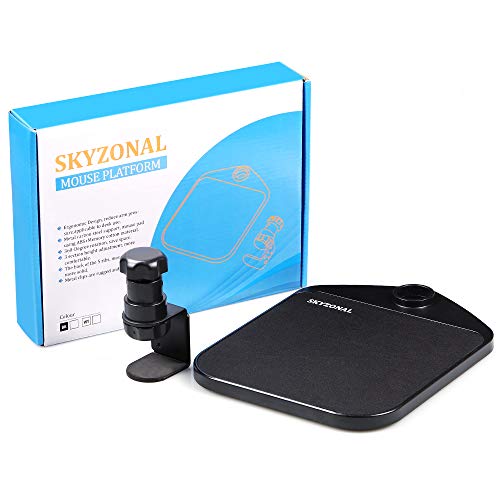 SKYZONAL Ergonomic Mouse Platform Under Desk Ergonomic Wrister Mouse Pad (Black)