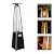 Outdoor Heater with Wheels Patio Heater Pyramid Deck Tower Patio Heaters for Outdoor Use Flame Glass Tube 42000 BTU Hammered Bronze Propane Natural Gas Tip Resist Safe ETL Black