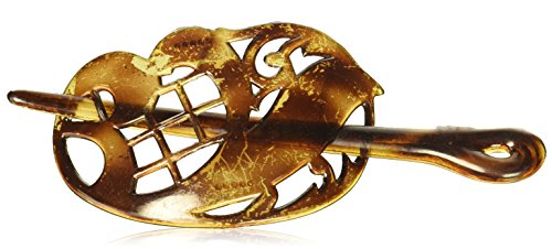 Caravan Open Tortoise Pin Thru Barrette 4-1/4