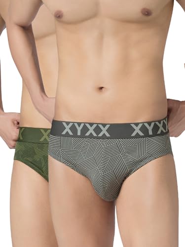 Image of XYXX Metrix Cotton Modal Brief for Men | Snug Fit with Anti-roll no-Marks Waistband | Printed Underwear for Men Combo