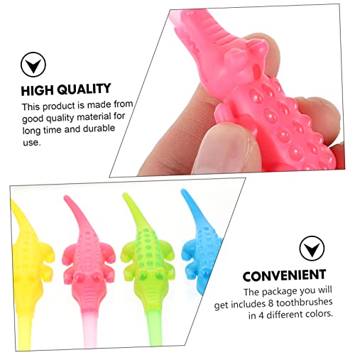 ERINGOGO 8stücke Teiliges Kinderzahnbürsten Ultrasoften Cartoon-borsten Ergonomisch Langlebig Aus Material Zart Zur Mundpflege Für Jungen Und Mädchen Von Jahren Farblich Sortiert – Bild 8