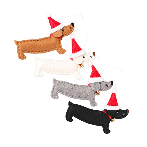 4Pcs Christmas Dachshund Decor Dachshund Dog Christmas Tree Hanging Ornaments Dog Christmas Ornaments Christmas Dachshund Dog Ornament Dachshund Gifts Christmas Party Decorations #TOP4