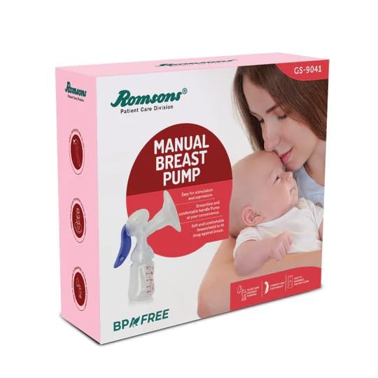 Romsons Manual Breast Pump, BPA Free, 2 Level Suction Adjustment, Soft and gentle massage cushion & ergonomic handle and anti-slip handle for easy & painless breast milk expression-image-19