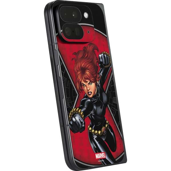 Skinit Decal Phone Skin Compatible with Google Pixel 9 Pro Fold - Officially Licensed Marvel Black Widow Natasha Romanova Design
