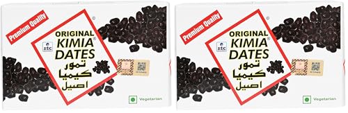 Image of Kimia Dates Original Mazafati Dates - Pack of 2 (500gm) | Juicy & Delicious Khajoor, Khajur | Healthy Snacks | Rich in Fibre | Perfect for Snacking (Carton Box)