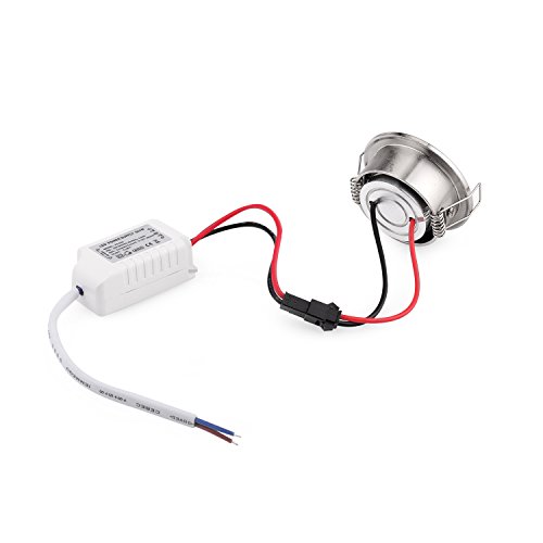 Image of Pack of 10 3W COB LED Downlights Kit Under Cabinet Recessed Ceiling Light Fixture with Adjustable Eyeball + Driver 3000K