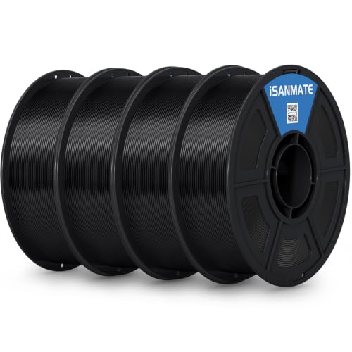 iSANMATE 4KG ASA Filament 1.75mm, Premium Anti-UV Weather Resistant 3D Printer Filament for Outdoor, ASA 1KGx4 Spool 3D 